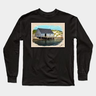 Nova Scotia Fishing Shack Long Sleeve T-Shirt